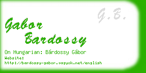 gabor bardossy business card