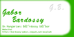 gabor bardossy business card